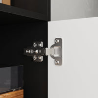 31.5" Modern Black/White Filing File Storage Cabinet With Swing Doors
