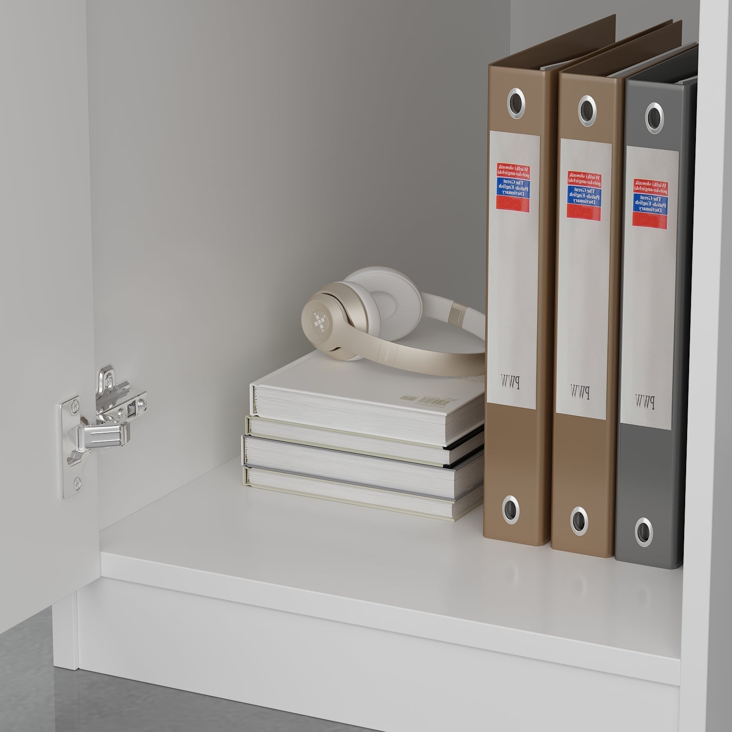 Reception Desk Front Counter Desk with Lockable Drawer & Bookshelf