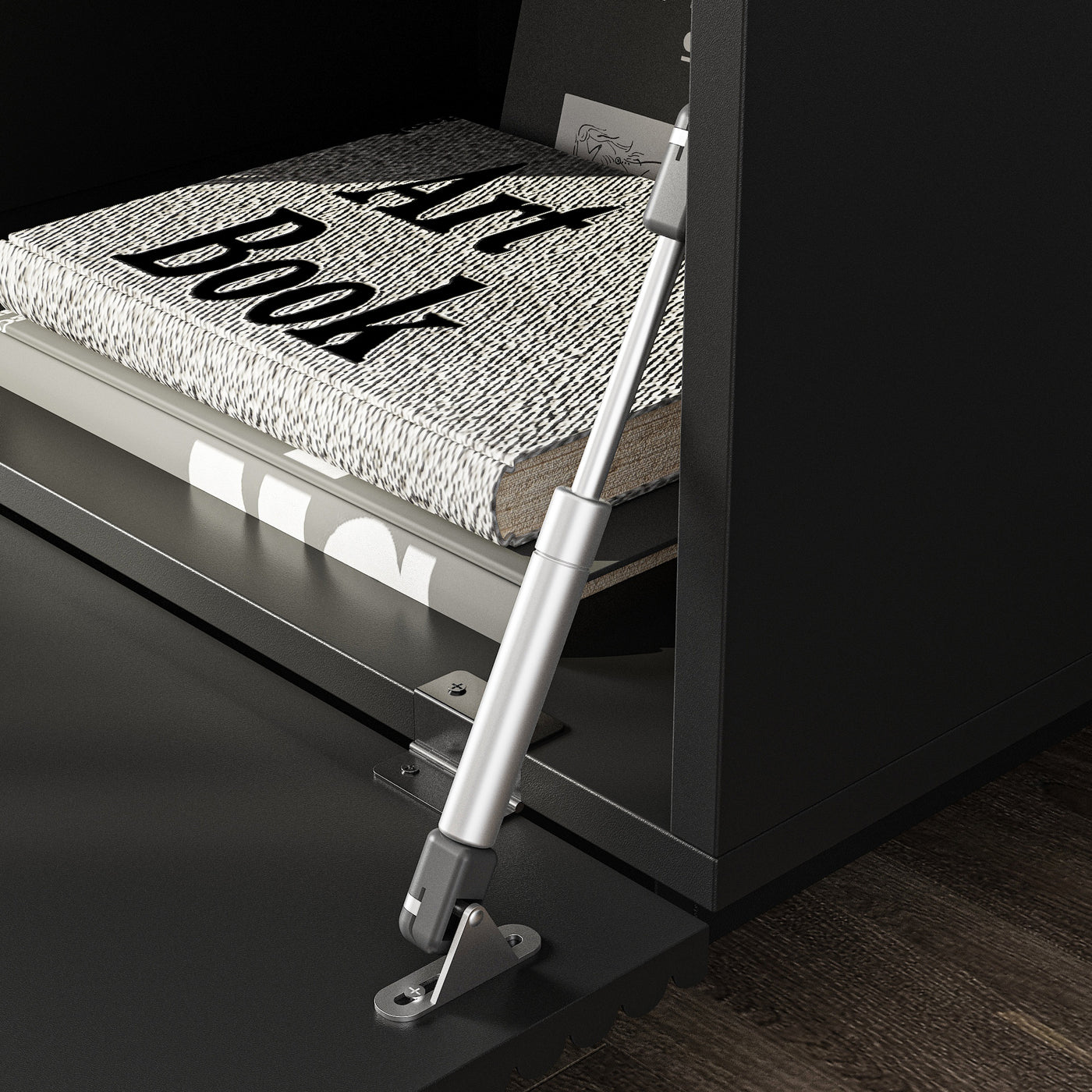 78.7" Modern Black Media Console TV Stand with Drop-Down Doors