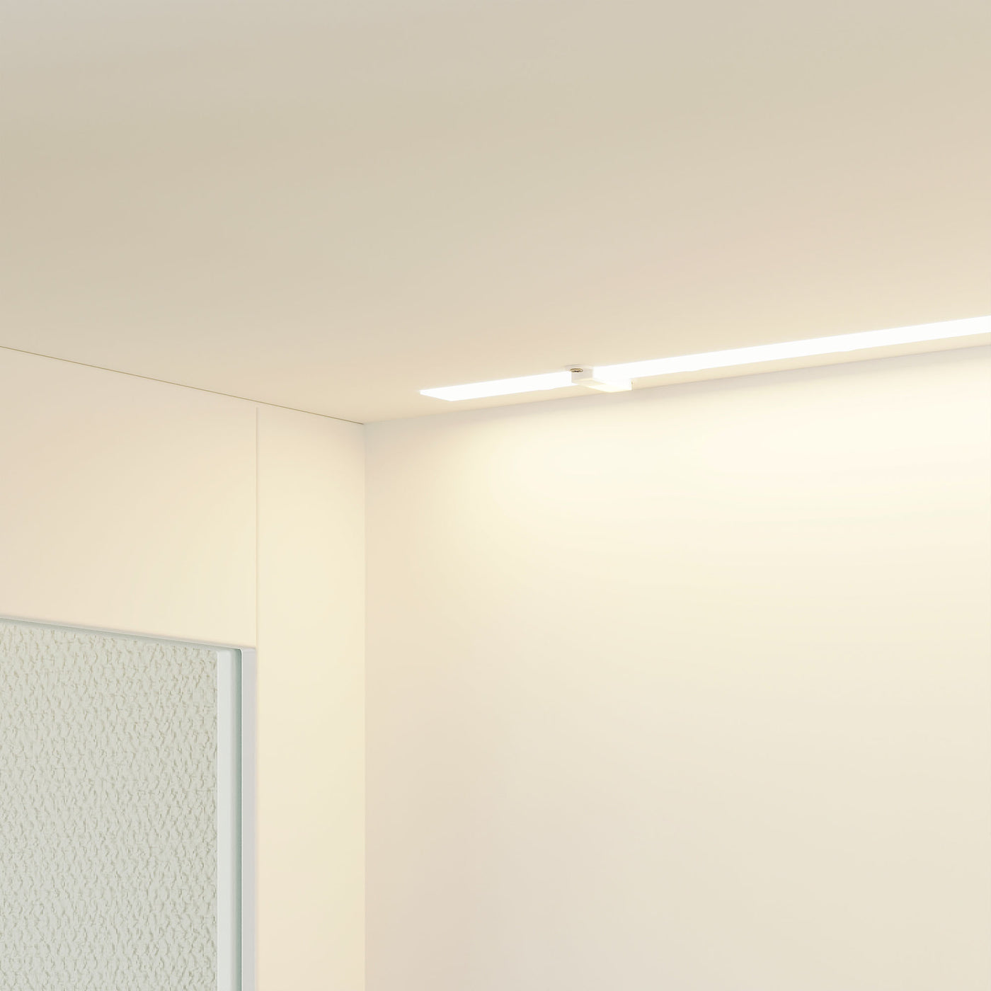 Elegant Bathroom Cabinet With Glass Doors & Smart LED Light