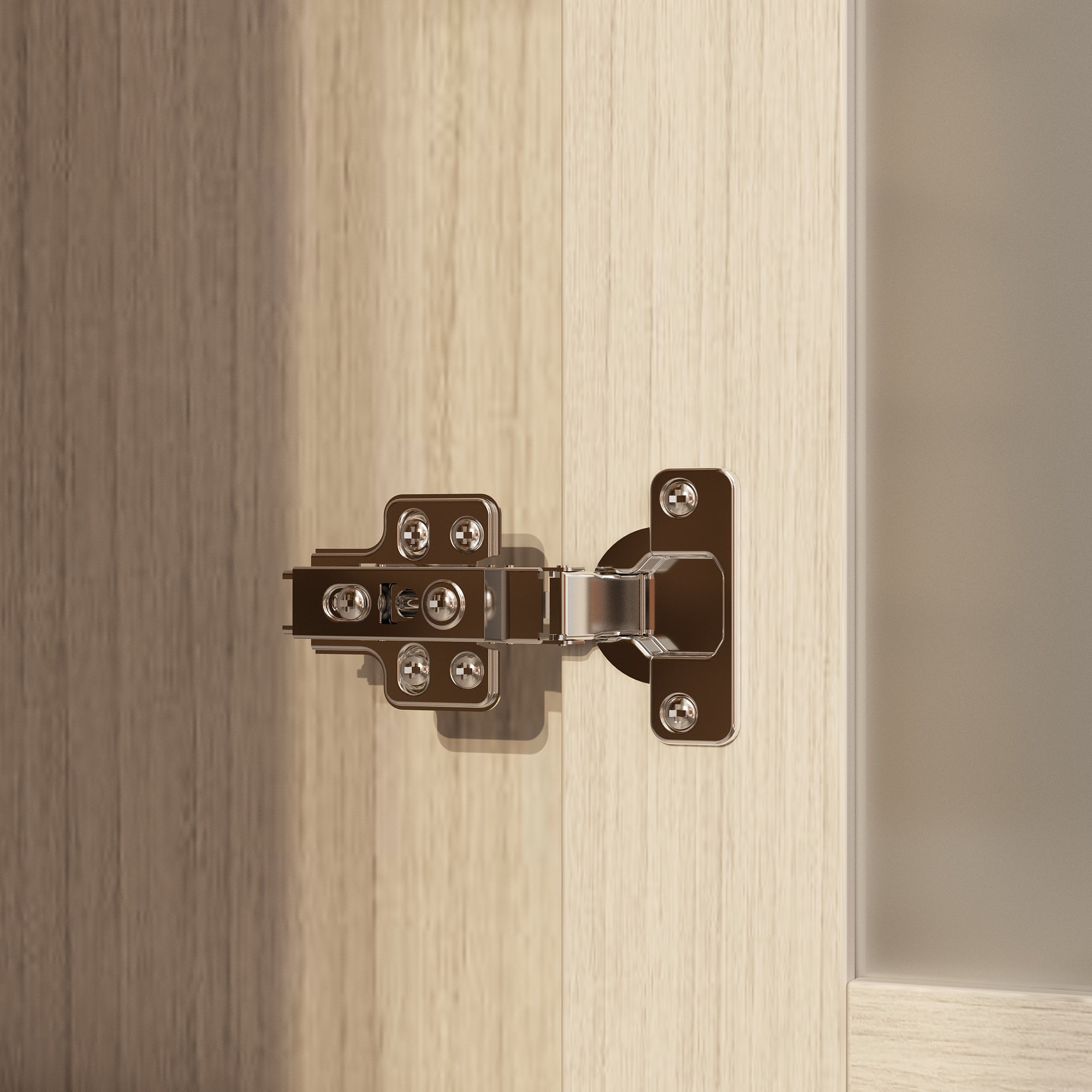 Elegant Multi-Compartment Wardrobe with Frosted Glass Doors & Ample Storage