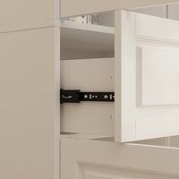Vila 47" Classic White Display Cabinet & Bookcase with 2 Drawers and Glass Doors