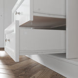 47.2 inch White Changing Table Dresser with 2 Cabinets, 4 Drawers & Removable Changing Top