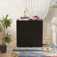 30.3" Modern 3-Drawer Nightstand / Small Dresser with Handle-Free Design