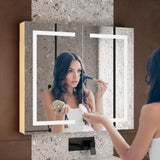 35.4 inch Modern Frameless Medicine Cabinet with Mirror and 3 Shelves