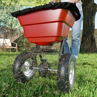 80 Lbs Adjustable Tow Behind Grass Seed & Fertilizer Spreader