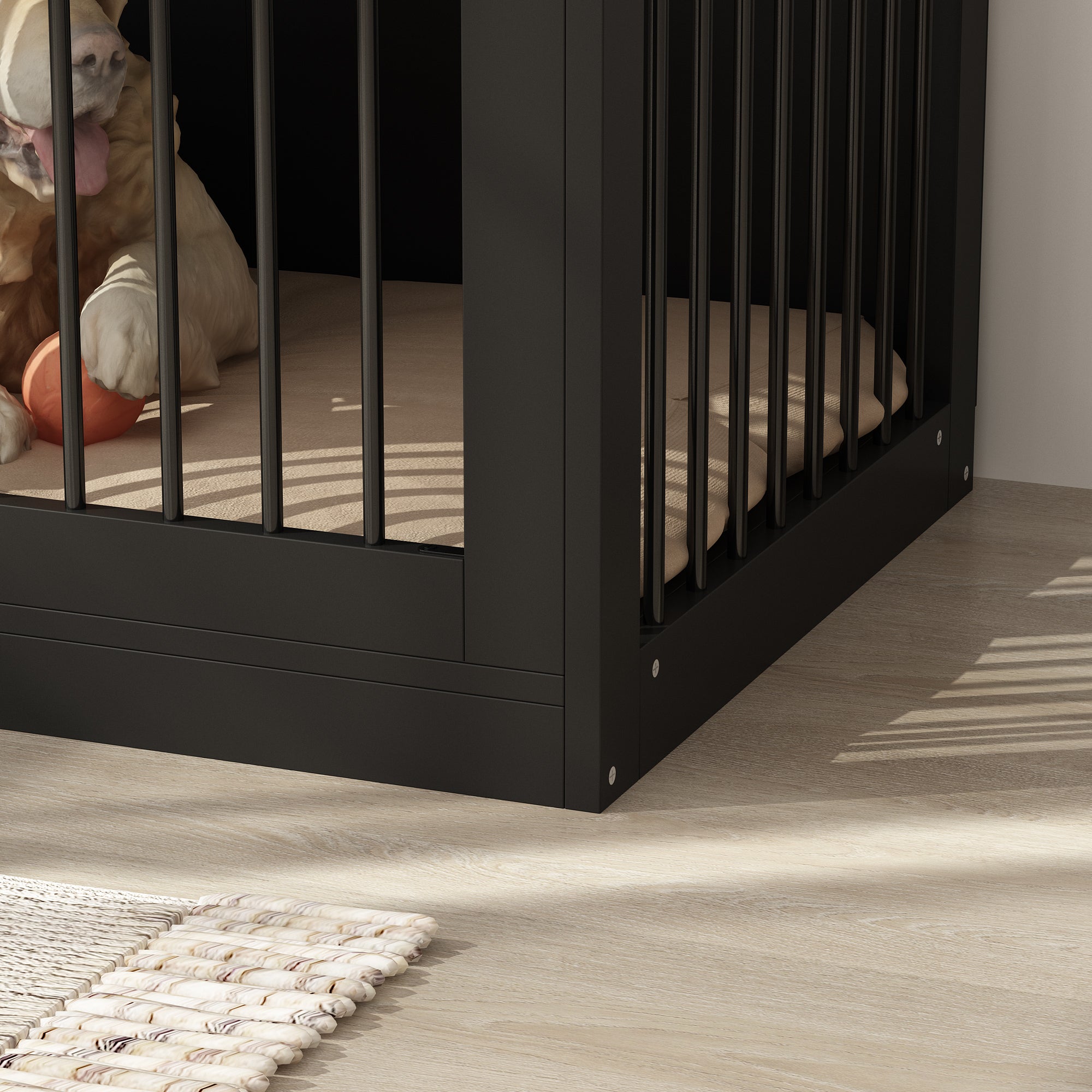 Dog Crate Furniture with 3 Drawers