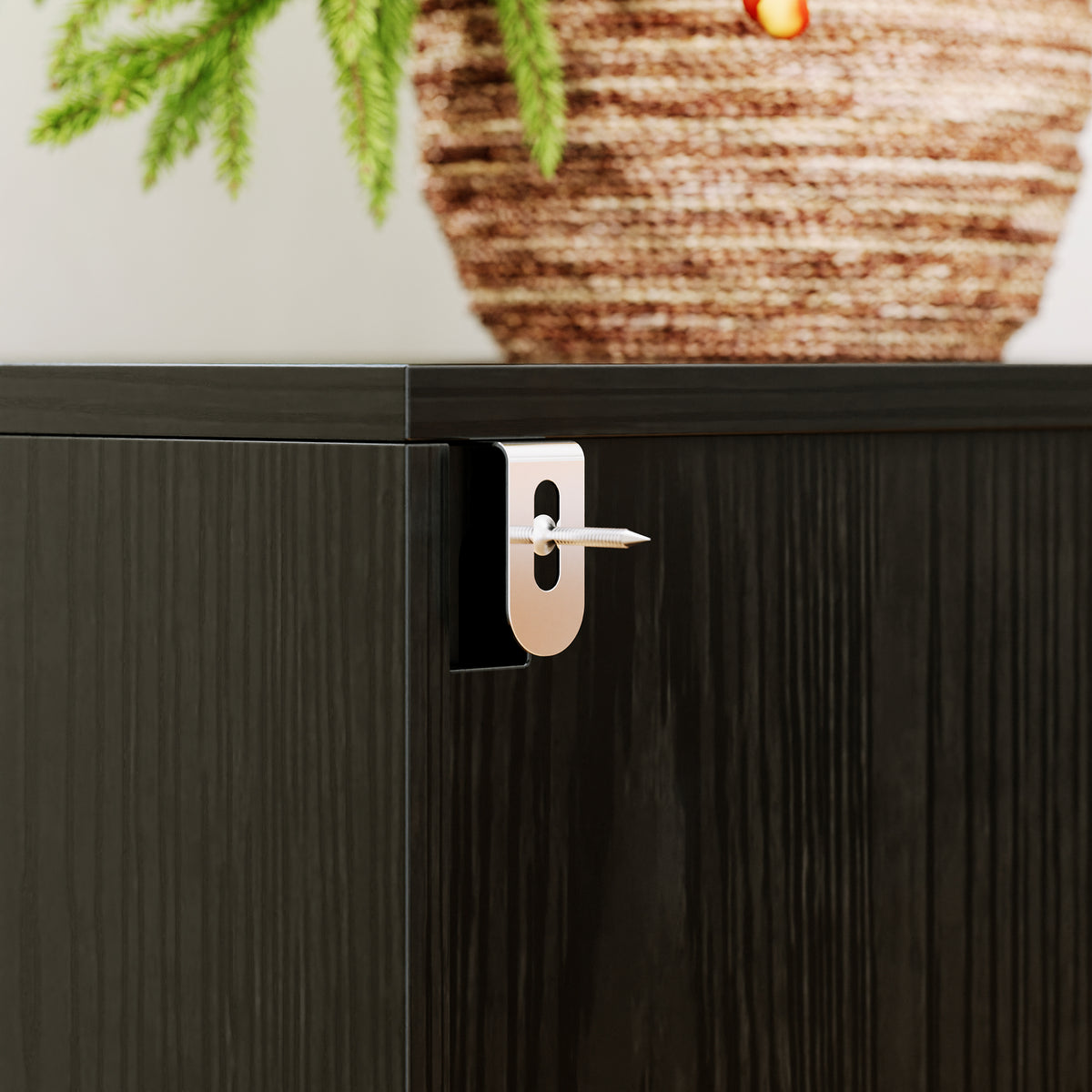 63" Modern Black Dresser with 9 Drawers, Metal Legs and Square Handles