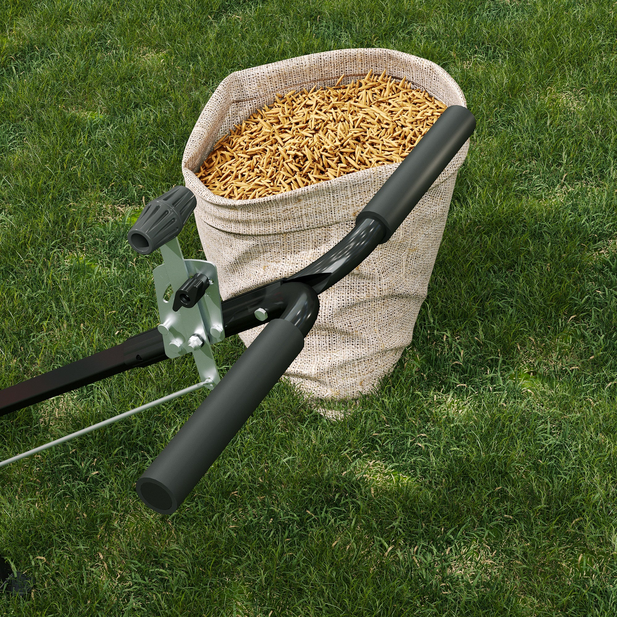 Gardening Tool 50LB Heavy-Duty Walk-Behind Broadcast Spreader