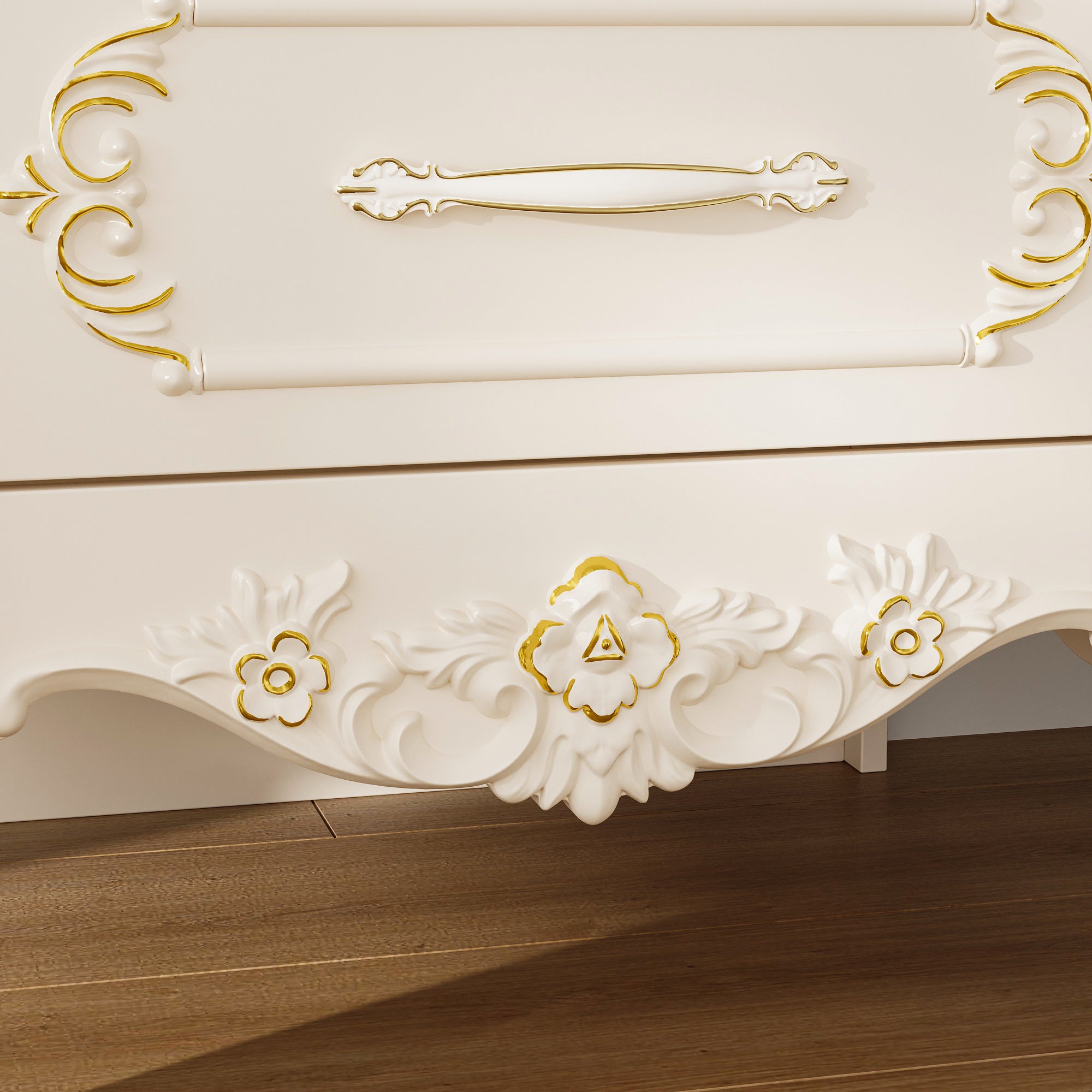 Elegent Nightstand With 2 Drawers