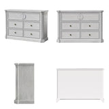 47.2 inch Solid Wood Chest of Drawers with Decorative Carving