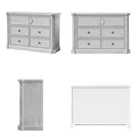 47.2" Solid Wood Chest of Drawers with Decorative Carving