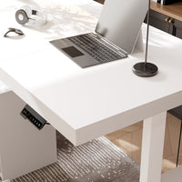 71" Modern Minimalist Standing Desk with File Drawer and Storage Cabinet