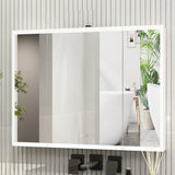 46.1 inch Minimalist Mirror Medicine Cabinet with Lights and Defogger