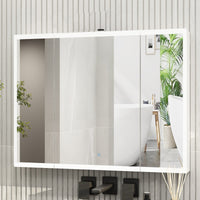 46.1" Minimalist Mirror Medicine Cabinet with Lights and Defogger
