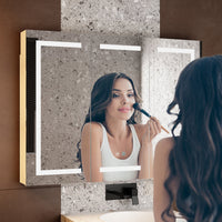 47.2" Modern Frameless Medicine Cabinet with Mirror and 3 Shelves