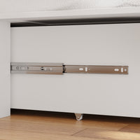 55.9" Modern White Murphy Bed With Nightstands And Fold-down Panel