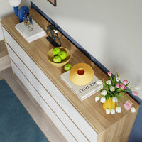 63” Wide Modern Minimalist 9-Drawer Dresser & Storage Sideboard