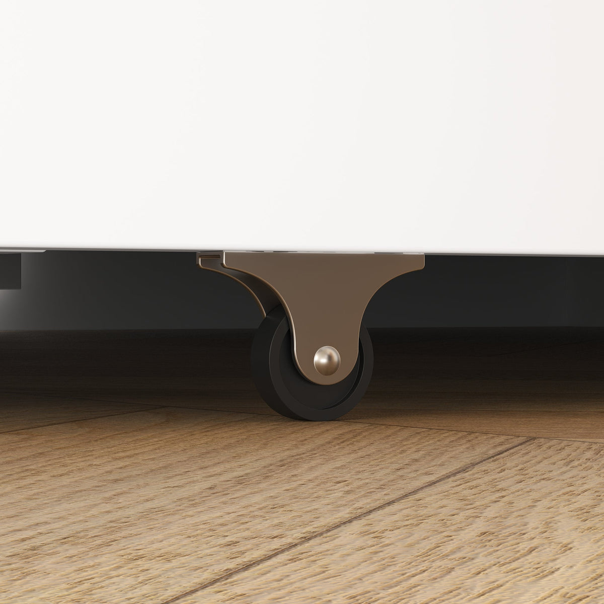 61.8" Modern Minimalist White Fold Out Bed with Power Outlets