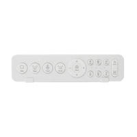 White smart toilet in a modern bathroom with side control knob and ambient light
