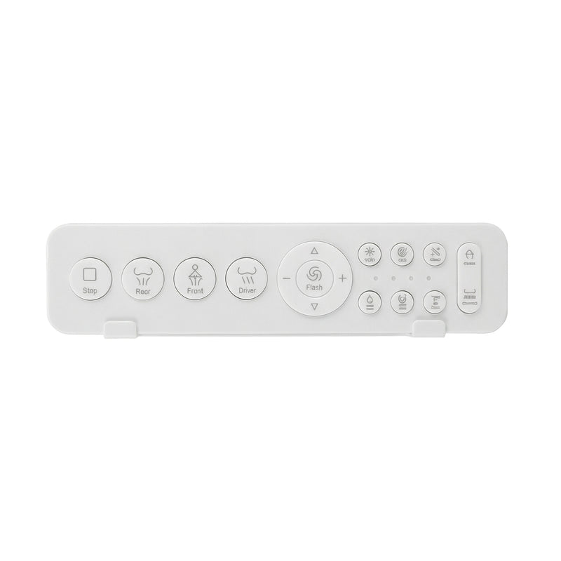 16.1 in. Modern White Smart Toilet with Heated Seat, Warm Air Dryer, Side Knob Control and Ambient Night Light