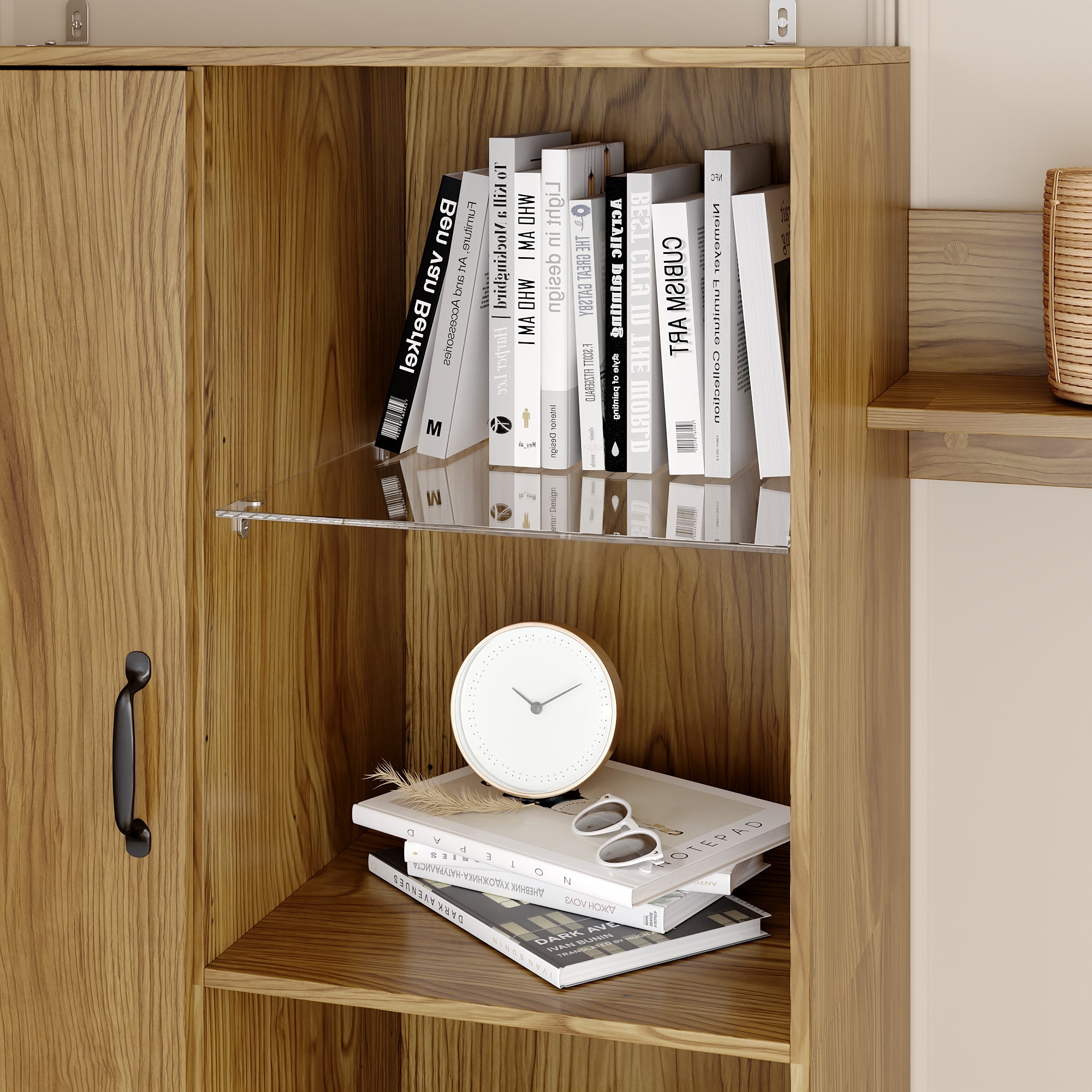 126'' W Entertainment Center With Versatile Display & Concealed Storage