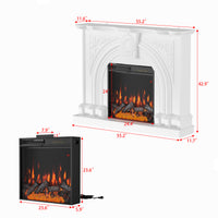 55.2" Built-in Electric Fireplace with Carved Mantel