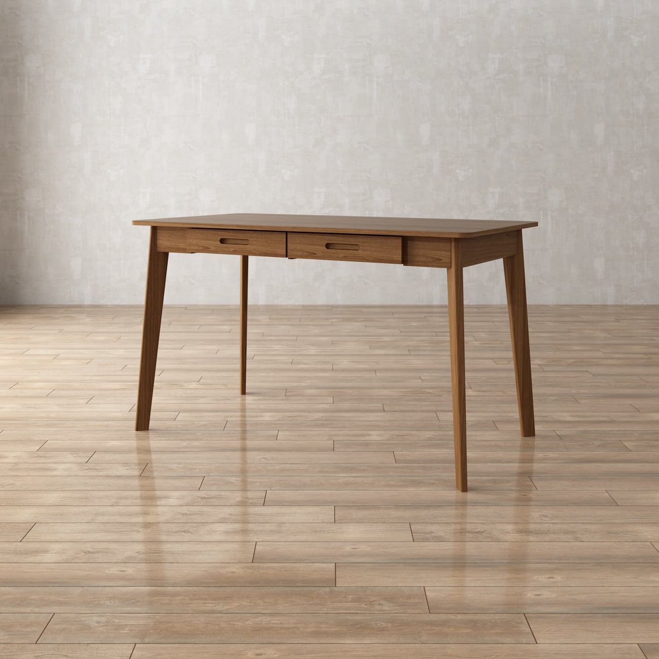 Wooden Minimalist Desk Wide Study Desk Sturdy & Stable 47.2"W