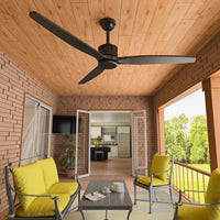 59.8" Modern Minimalist Outdoor Ceiling Fan with DC Motor, 6 Speeds and Remote Control