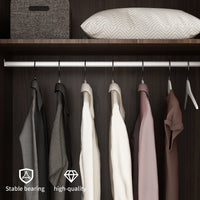 31.5" Modern Brown 2-Door 2-Drawer Armoire Large Storage Closet