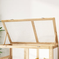 34.9" Elevated Small Animal Cage with 2 Level Play Area
