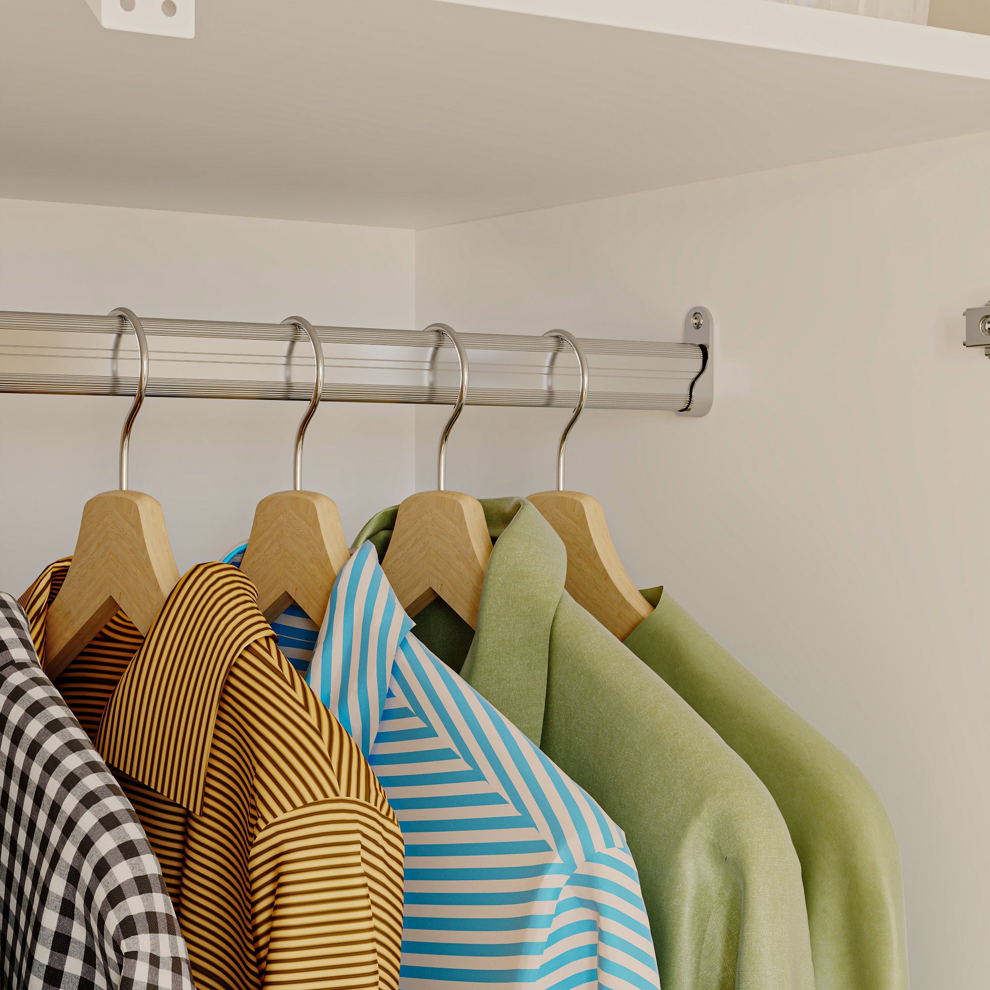 Elegant Full-Length Mirrored Wardrobe With Dual Compartments And Multiple Drawers