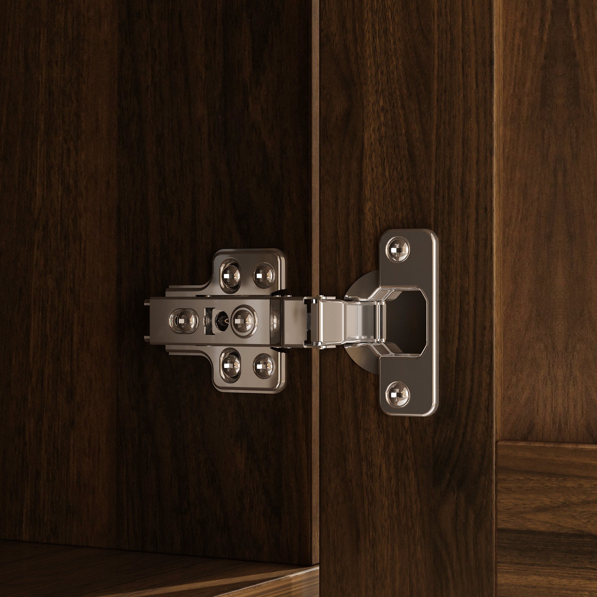 Wood Kitchen Island with Marble Veneer Countertop and Storage
