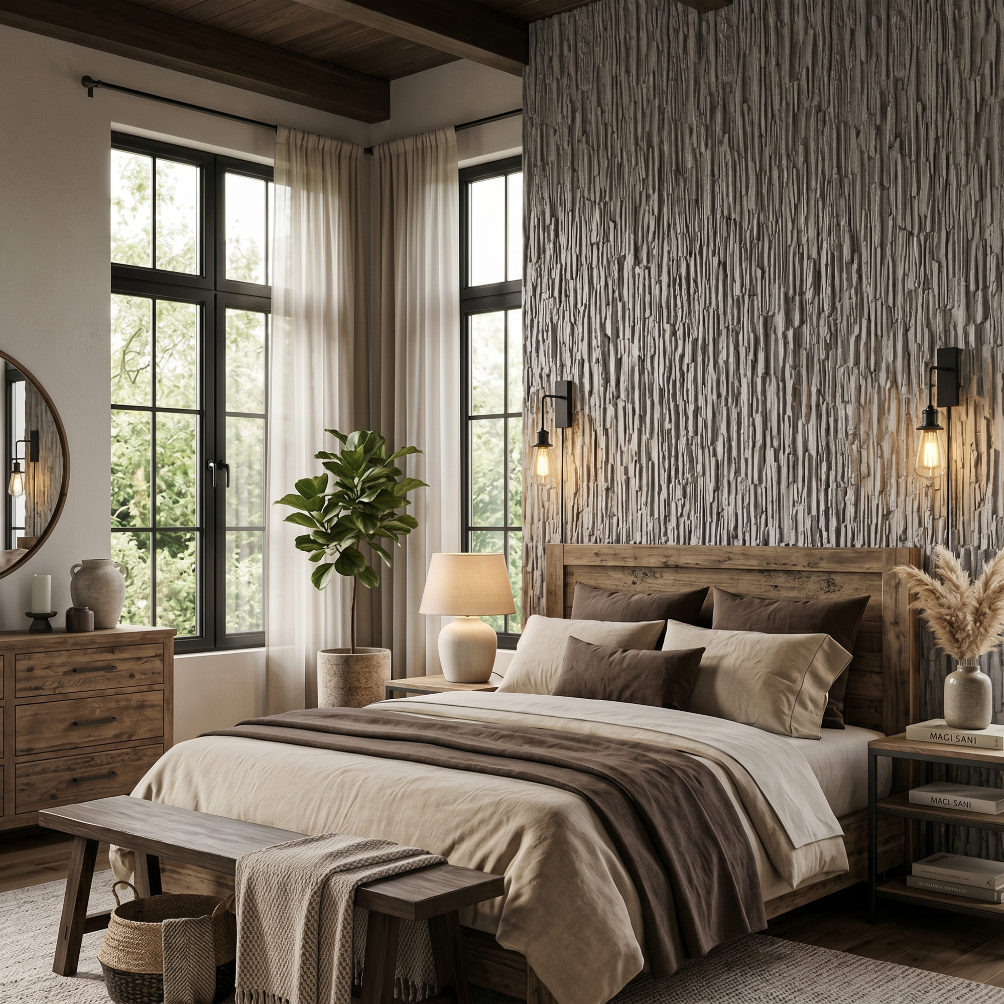 Gray Faux Stone Wall Panel Set of 10, Lightweight Indoor & Outdoor Decorative Wall Panels
