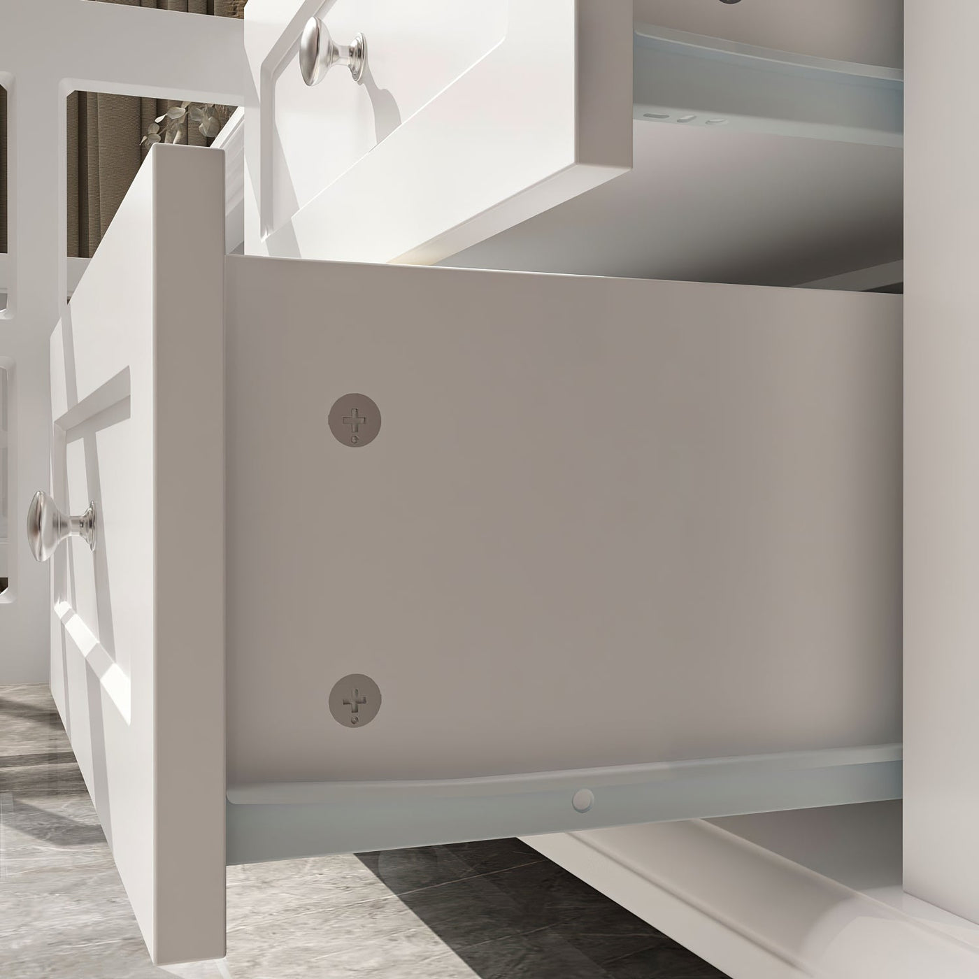 70.9" Modern Minimalist White TV Stand with Cabinets And Drawers