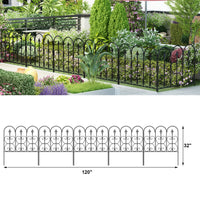 24" Modern Classic Black Metal Fencing with 5 Panel(s) Included