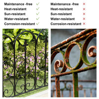24" Modern Classic Black Metal Fencing with 5 Panel(s) Included