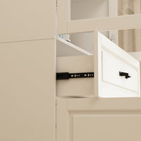Vila 31.5" Classic White Display Cabinet with Glass Doors