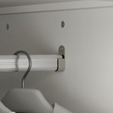 Rena 79.3" Luxe White Armoire with 8 Doors and 3 Drawers