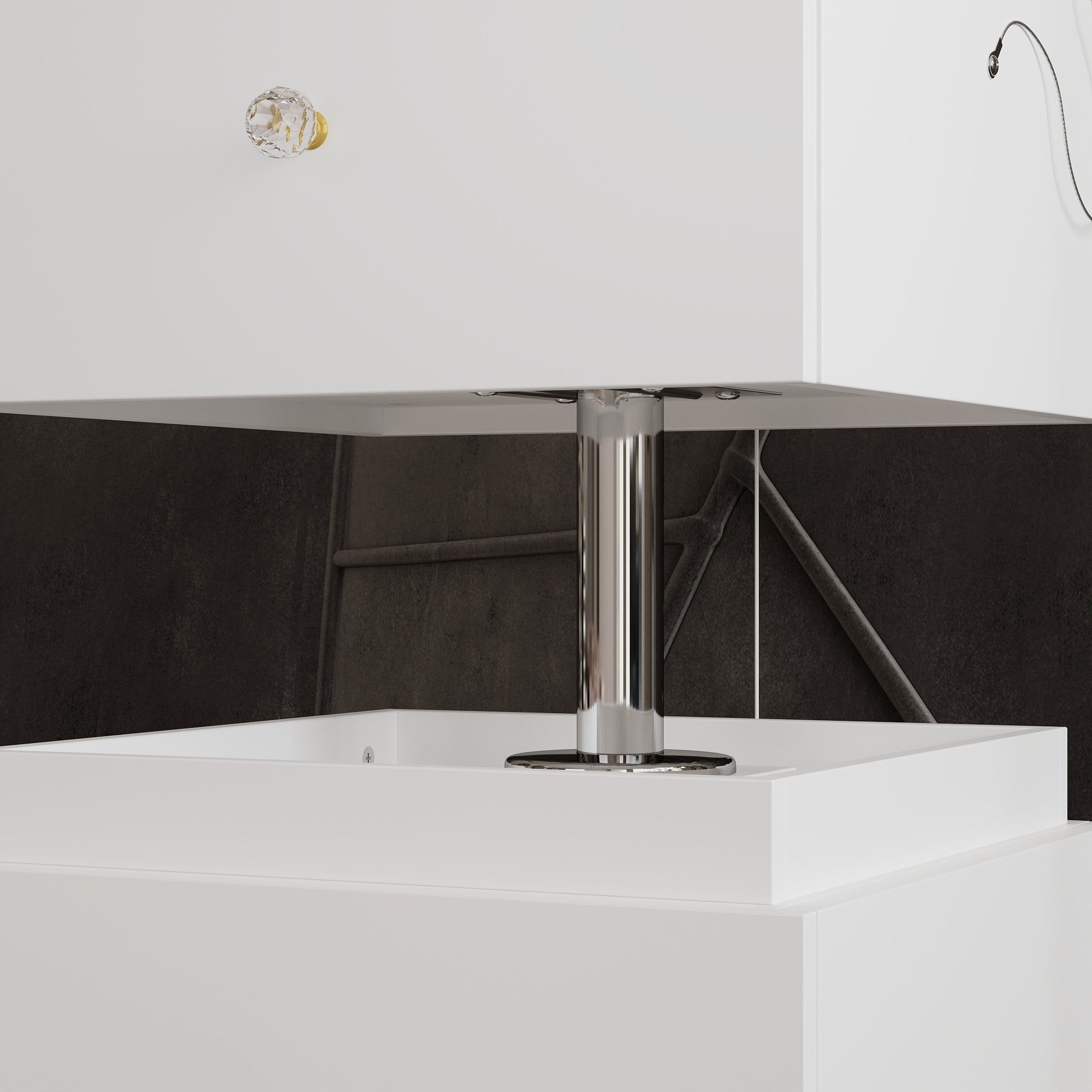 360° Rotating Makeup Vanity Desk with Adjustable Height, Flip-Top Mirror & LED Lighting