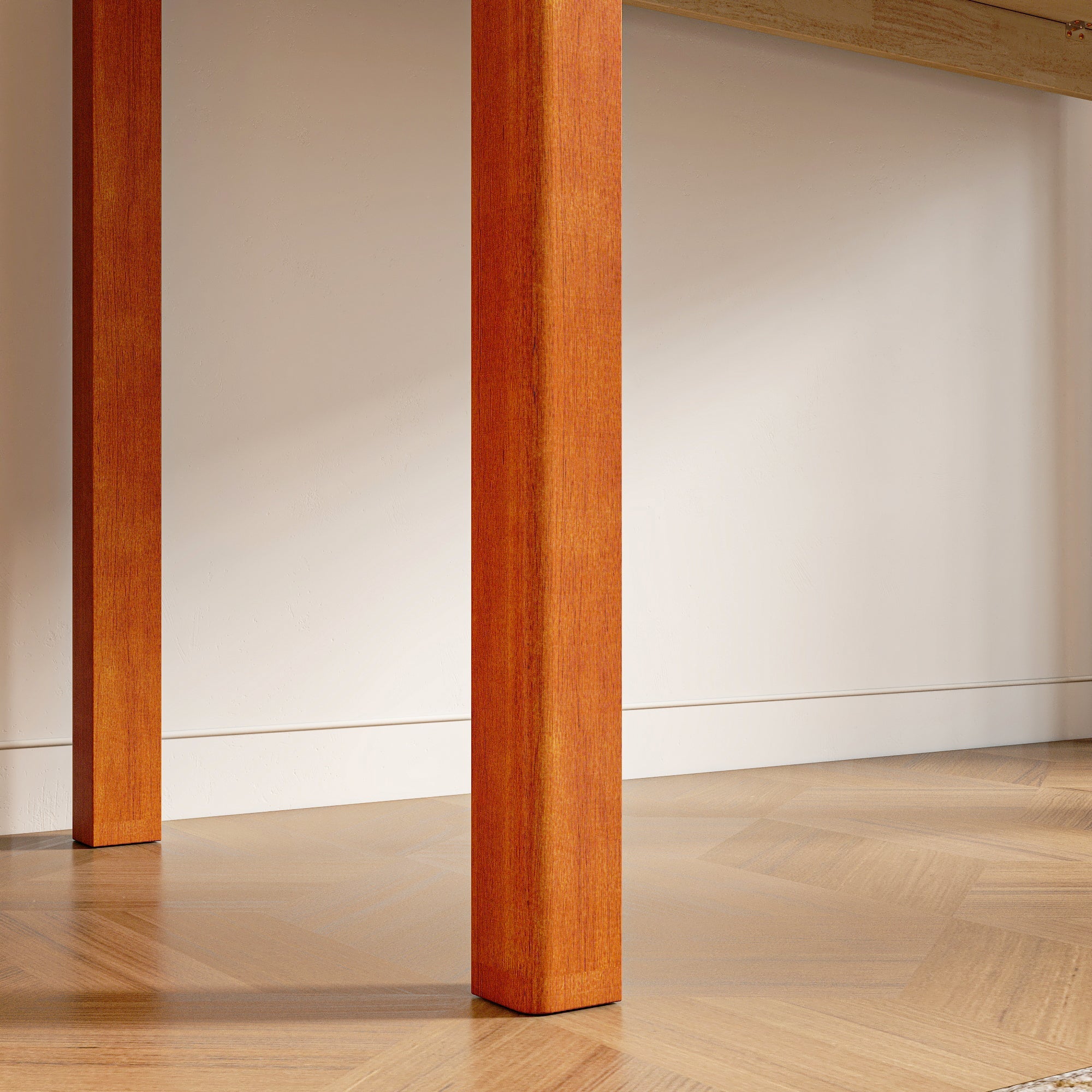 Double Drawer Rubberwood Writing Desk