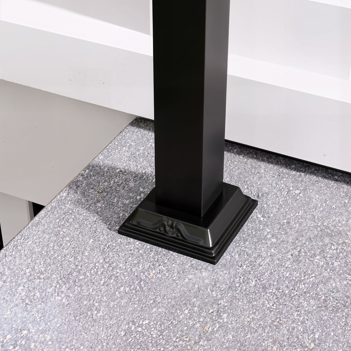82.3" Modern Matte Black Stair Banister with Adjustable Angle