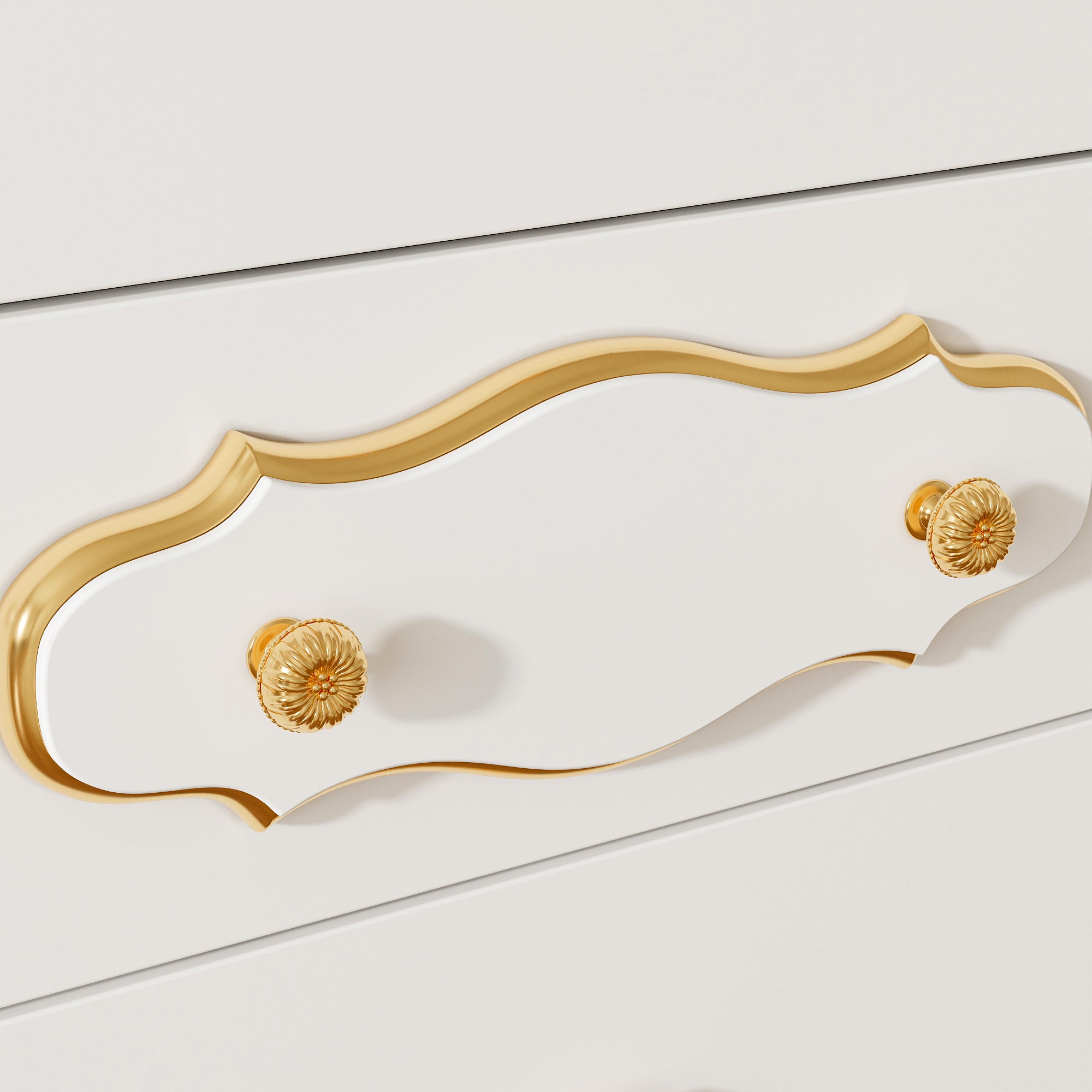 Elegant 12-Drawer Accent Chest With Gold Handles