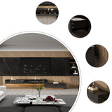 94.5 inches Modern Minimalist Black TV Stand Wall-Mounted And Freely Arranged TV Stand With LED