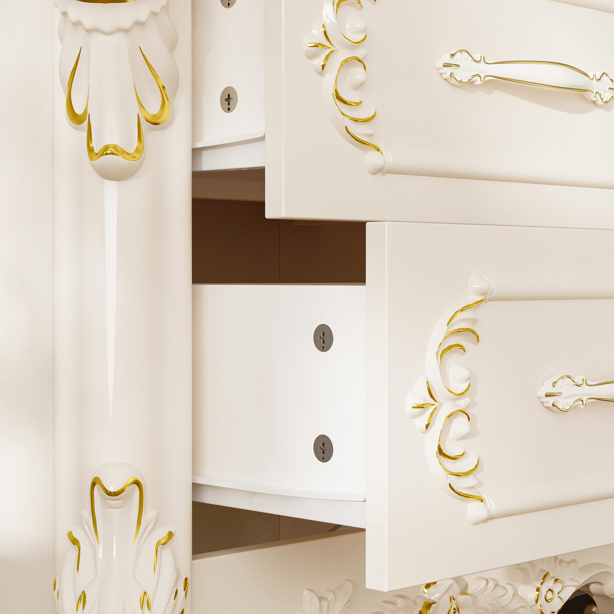 19.7 inch Elegant Nightstand with 2 Drawers