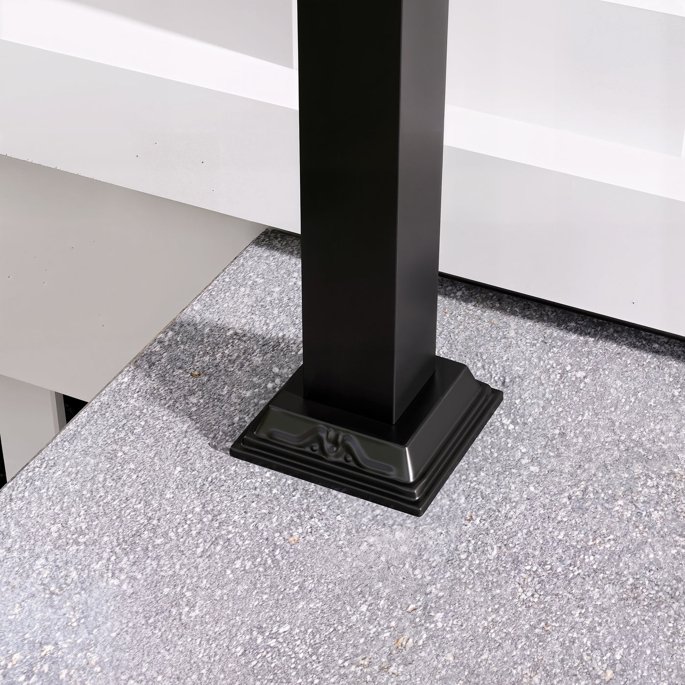 68.5" Modern Matte Black Stair Banister with Adjustable Angle
