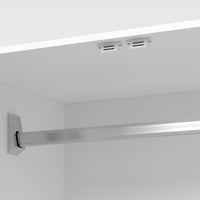 White Mirror Armoire with 2 Drawers and LED Base