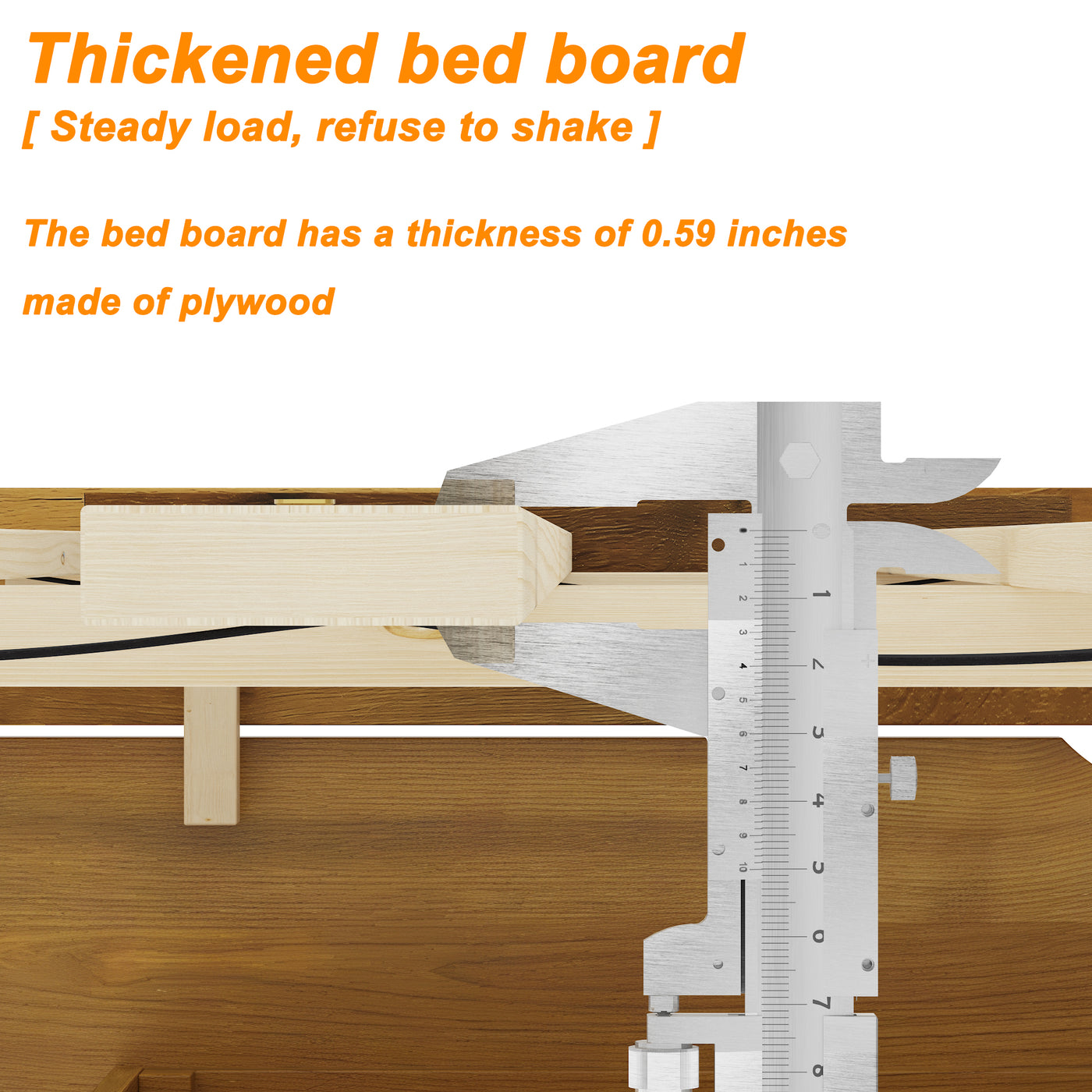 60.8" Modern Beige Platform Bed with Storage Drawers and Comfortable Headboard