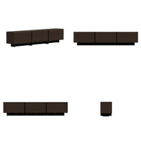 71.7" Modern Brown Minimalist TV Stand with Hidden Storage