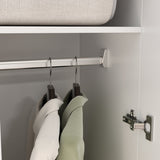31.5 inches Modern White 5-Tier Armoires Wardrobe Cabinet With 2 Doors